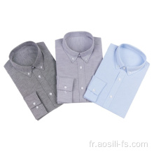 GRANDE VENTE Chemise tissée Oxford pour homme